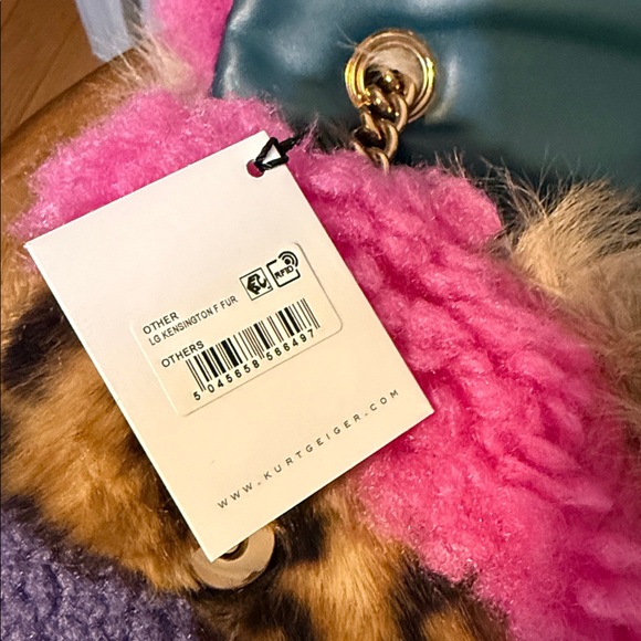 Kurt Geiger Faux Fur Large Kensington Shoulder Bag - Picture 7 of 8